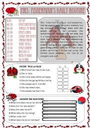 English Worksheet: daily routine