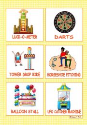 English Worksheet: At the fun-fair - 12 Flashcards - part 2