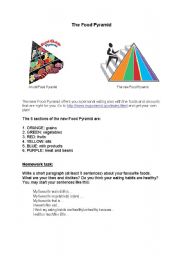 English worksheet: The Food Pyramid