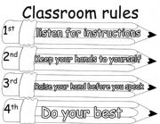 English Worksheet: Classroom rules 