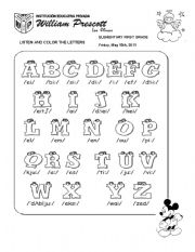 English Worksheet: THE ALPHABET