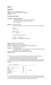English Worksheet: Lesson plan about my pet