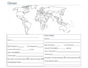 English worksheet: Climate Comparison