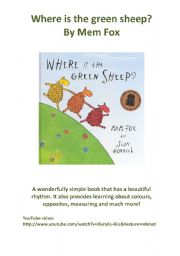 English Worksheet: Where is the green sheep lesson plans (Australian book with YouTube link, a whole page of lesson plan ideas and a poem to read with your children!)