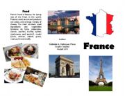 English Worksheet: Brochure about France