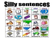 Silly sentences with lesson plan - 3 pages!