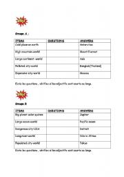 English worksheet: geography quizz