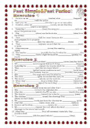 English Worksheet: Grammar from A to Z Past Simple & Past Perfect Simple (10-25) 