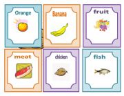 English Worksheet: food flashcards
