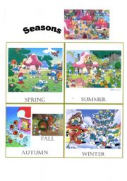 The Smurfs introduce you the seasons and the weather