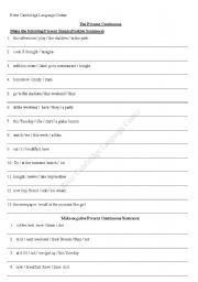 English Worksheet: 6-pages- Present Continuous Positive- Negative and Questions