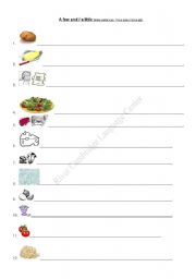 English Worksheet: a few a little