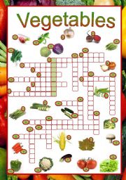 Vegetables crossword