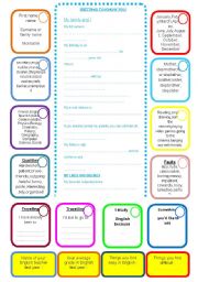 English Worksheet: Getting to know you