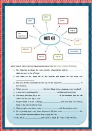 English Worksheet: PREPOSITIONAL PHRASES WITH THE 