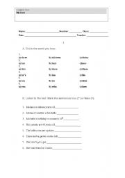 English worksheet: EntryTest6th