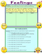 English Worksheet: Feelings