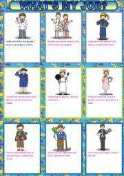 English Worksheet: whats my job?