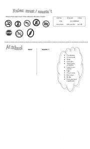 English worksheet: Rules