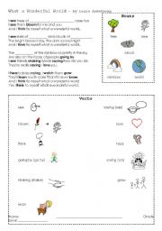 English Worksheet: What a Wonderful World