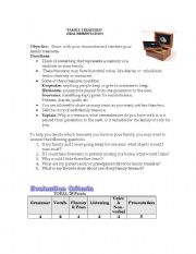 English worksheet: Family Treasures