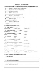 English Worksheet: Reading test 