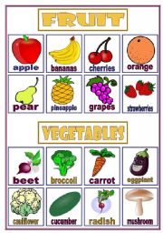In / Out Game ( vocabulary review) – fruit • birds • vegetables • sports • 3 pages • teacher’s handout with directions • editable