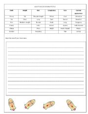 English worksheet: Adjectives describing people