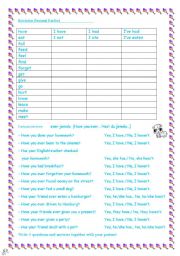 English Worksheet: Present Perfect