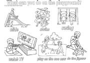 English Worksheet: What can you do on the playground