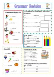 English Worksheet: grammar revision