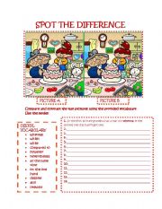 English Worksheet: Spot the differences