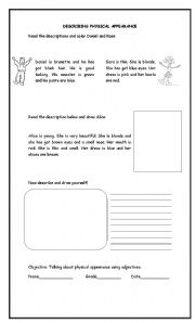 English Worksheet: DESCRIBING PHYSICAL APPEARANCE II