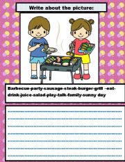 English Worksheet: WRITE ABOUT THE PICTURE