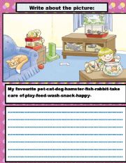 English Worksheet: WRITE ABOUT THE PICTURE