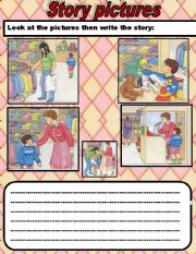 English Worksheet: STORY PICTURES