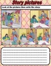 English Worksheet: STORY PICTURES