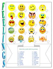 English Worksheet: Feelings 