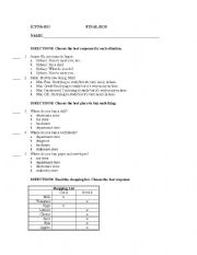 English worksheet: Quiz