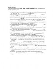 English Worksheet: mixed conditionals