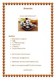 English Worksheet: Brownies