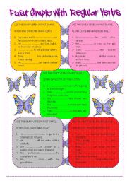 English Worksheet: past simple with regular verbs