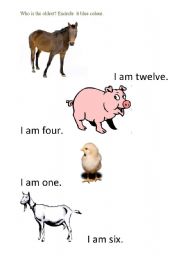 English Worksheet: animals