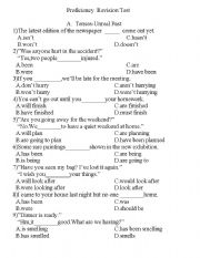 English Worksheet: MCQ quiz with tenses for advanced learners