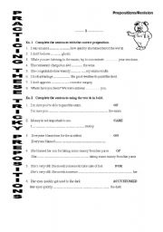 English Worksheet: practicing these tricky prepositions