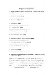 English Worksheet: Simple present and frequency adverbs