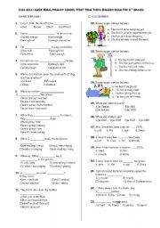 English Worksheet: test