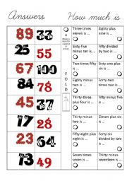 English Worksheet: Big numbers