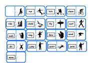 English Worksheet: Verbs Domino Game
