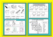 English Worksheet: BACK TO SCHOOL- REVISION 